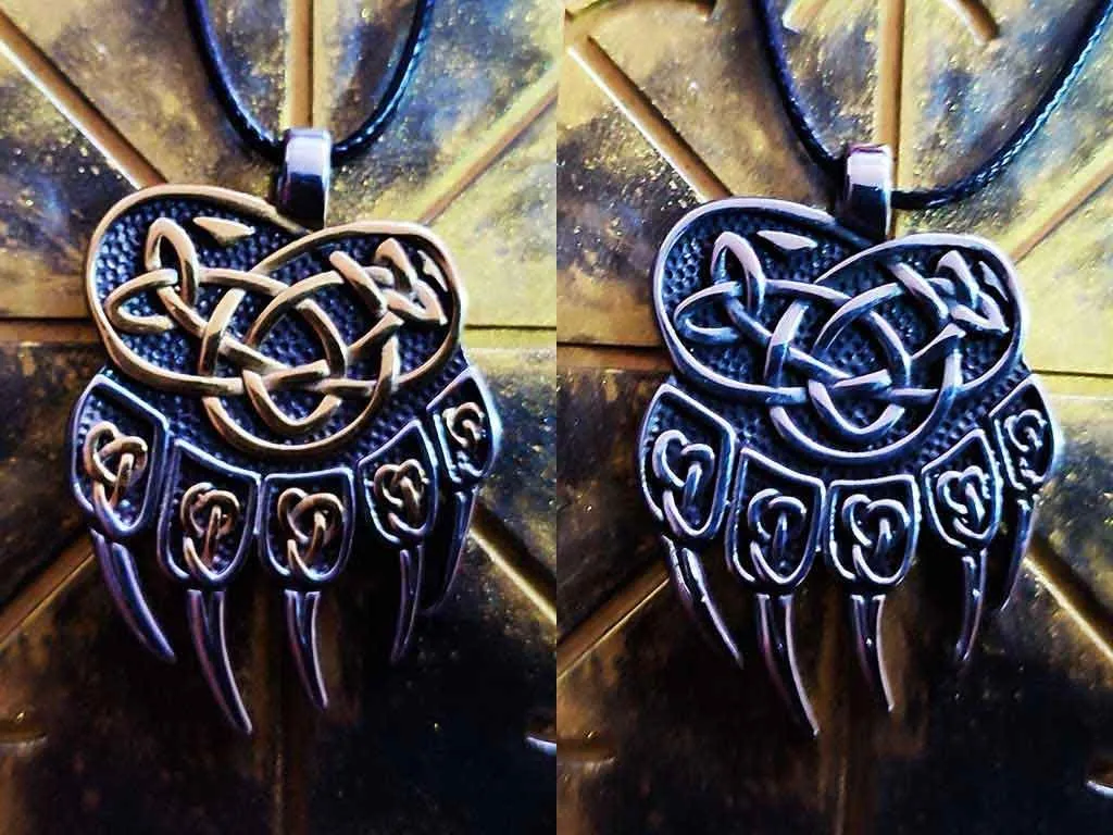 Bear paw with a Celtic knot
