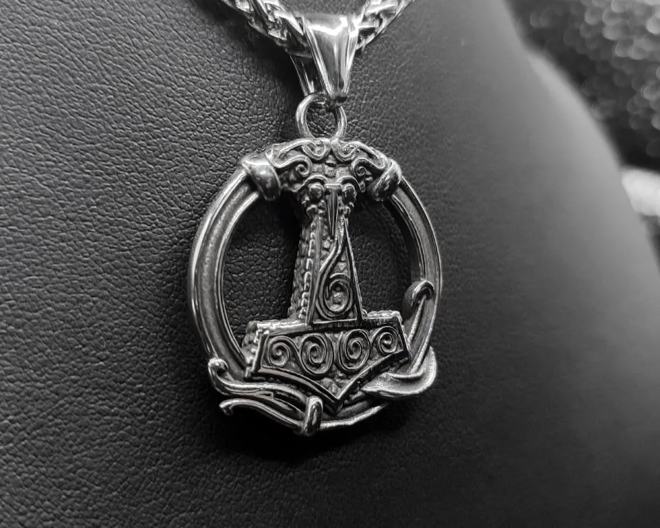 Mjölnir im detailreichen Ring Mjölnir im detailreichen Ring