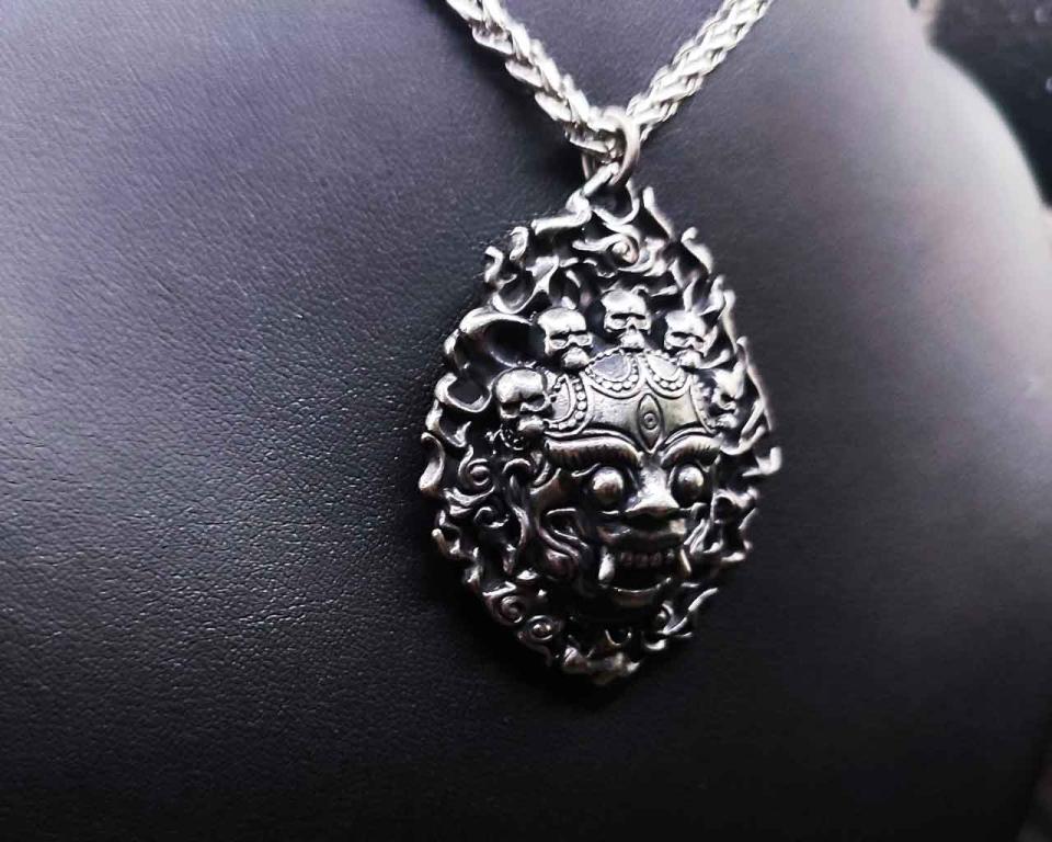 Lord Mahakala stainless steel pendant