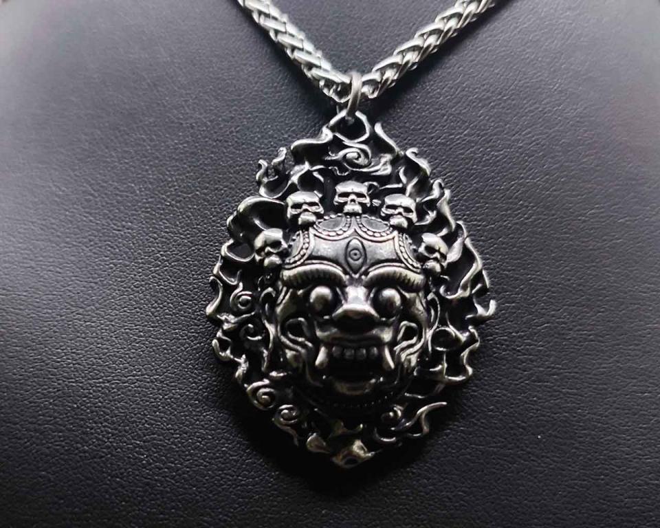 Lord Mahakala stainless steel pendant