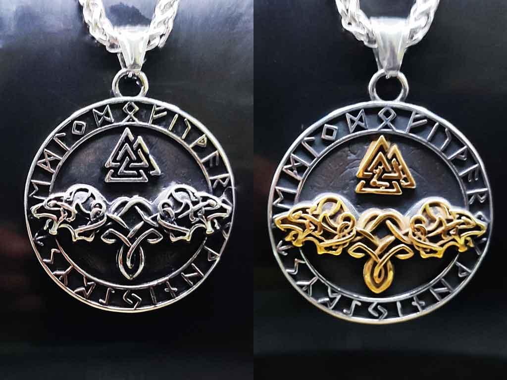 Geri and Freki in the rune circle