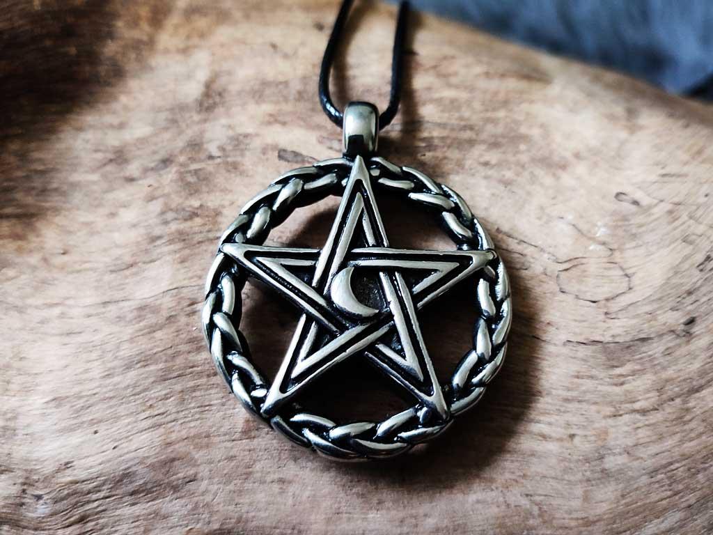pentagram with moon