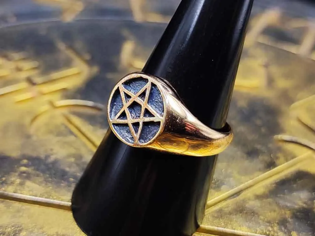 Pentagram Bronze Ring