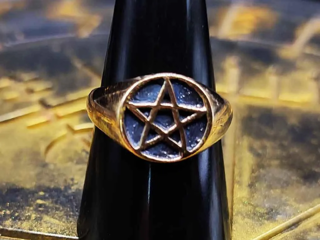 Pentagram Bronze Ring