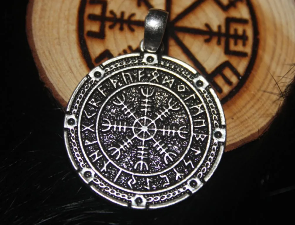 Finely crafted Runes Aegishjalmur pendant