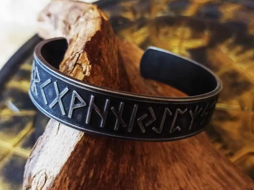 Viking runes bangle