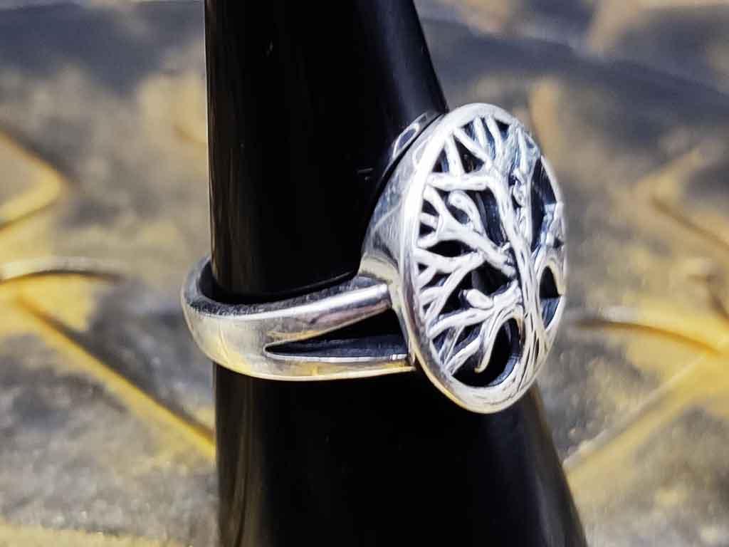 Lebensbaum Damen Silberring