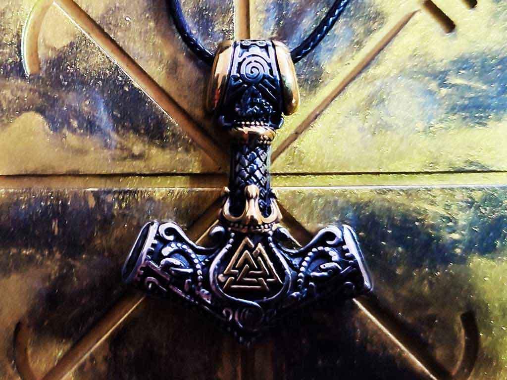 Runen - Valknut Edelstahl Thorhammer
