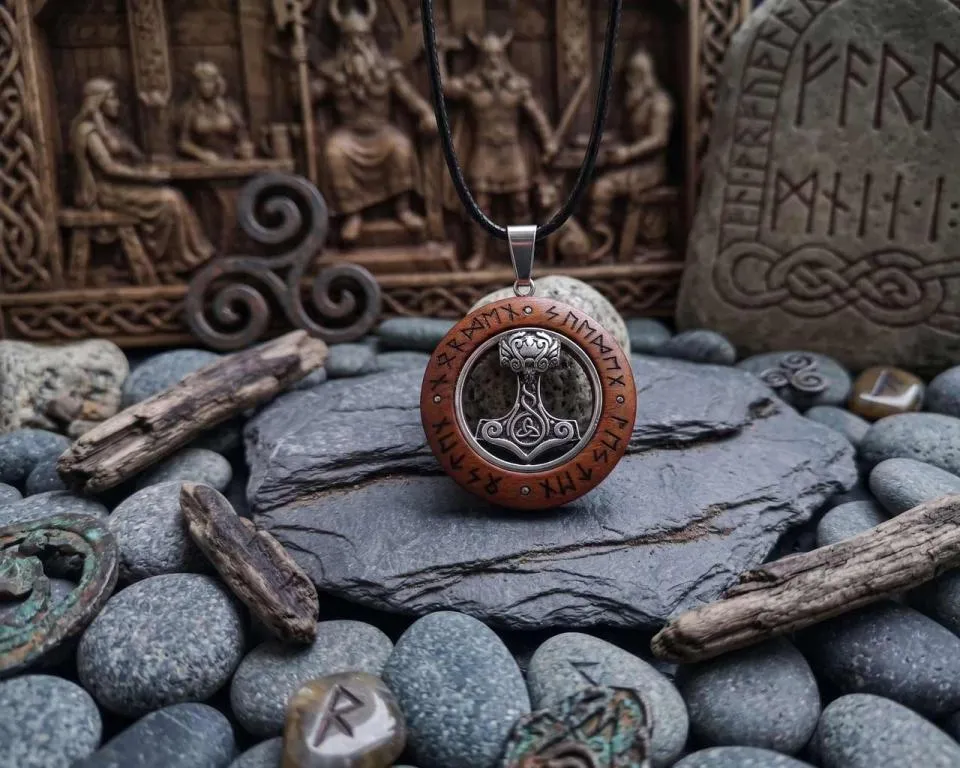 Thorhammer mit Walnussring