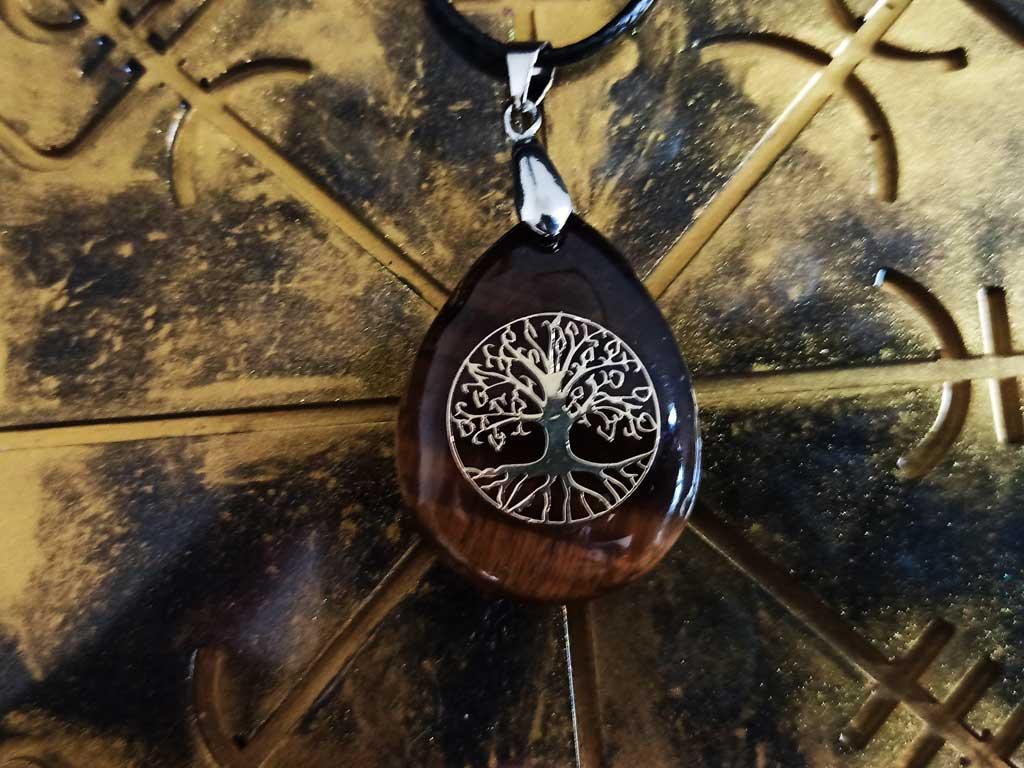 Tree of Life on Tiger Eye