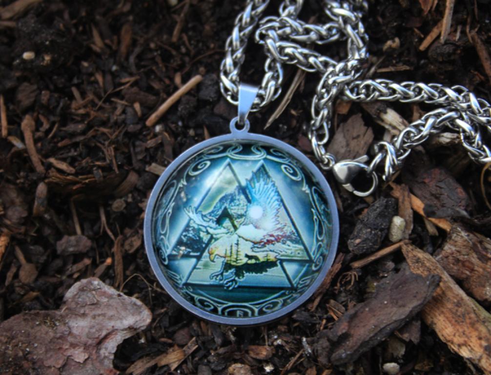 Edelstahl Valknut Amulett