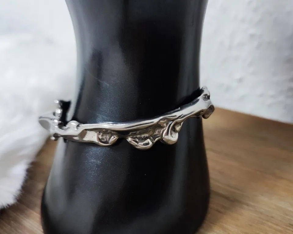 Wellenform Edelstahl Armreif