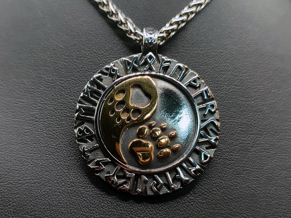 Yin-Yang Bear Paw Amulet