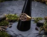 Pentagramm Bronze Ring
