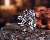Großer massiver Drachen Ring
