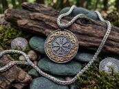 Wikinger Anhänger "Ægishjálmur" aus Edelstahl