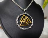 Golden Valknut in World-Serpent Ring