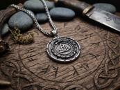 "Valknut & Jörmungandr" made of stainless steel