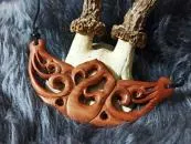 Celtic jewelry wood necklace