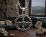 Keltenkreuz Amulett mit vier Händen