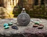Azteken Sonne Anhänger Edelstahl