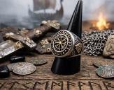 Vegvisir Herren Edelstahlring