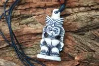 Tiki Man Totem Necklace