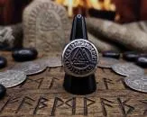 Großer Valknut Edelstahlring