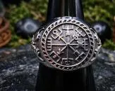 Wikingerkompass Vegvisir Ring