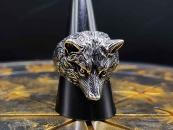 Edelstahl Wolfskopf Ring