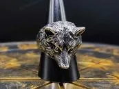 Stainless steel wolf head ring