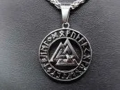 Exclusive Wotan's knot pendant with Futhark runes
