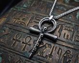 Edelstahl-Anhänger Totenkopf & Ankh